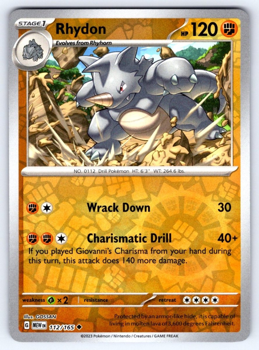 Rhydon SV: 151 Uncommon • 112/165 Reverse Holofoil by Shark Pop Culture on MYNTED