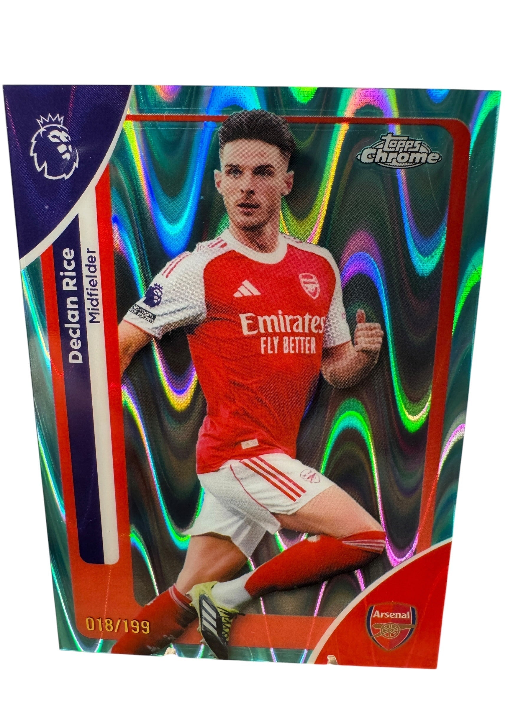 Declan Rice -18/199 - Refractor -  Arsenal - Topps Chrome Premier League 25/26