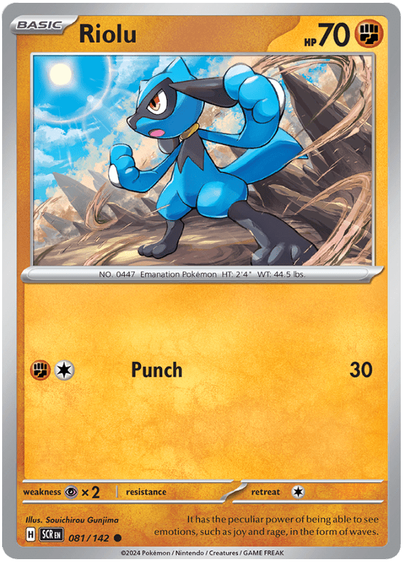 Riolu 081/142 Common | Scarlet & Violet – Stellar Crown by Worth the XP on MYNTED