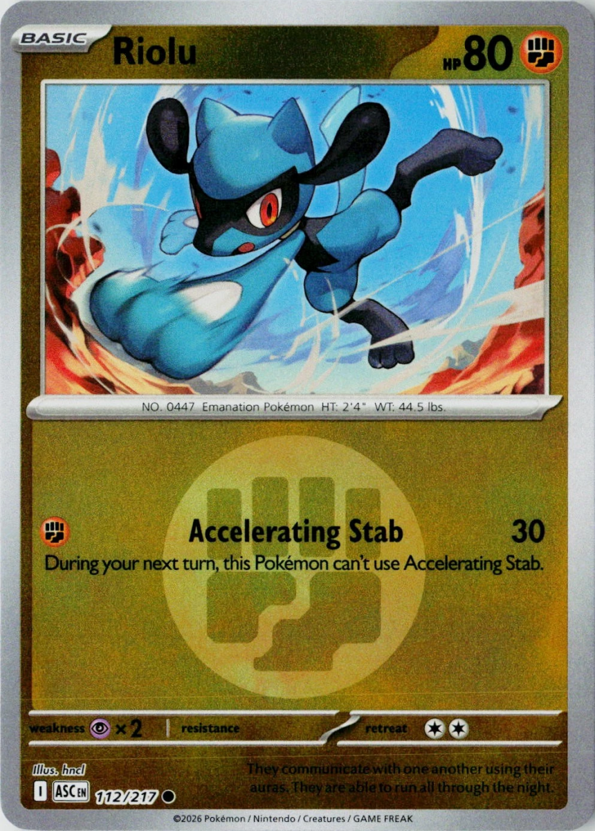 Riolu - 112/217 (Energy Symbol Pattern) - ME: Ascended Heroes (ASC) by SAFAQATI on MYNTED