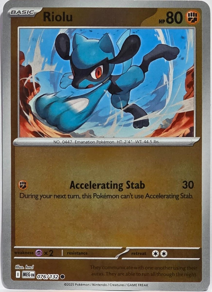 Riolu [Reverse Holo] 76 Pokemon Mega Evolution by Moe‘s Vault on MYNTED