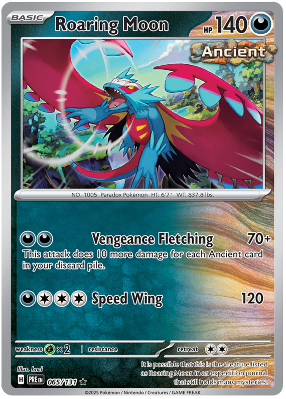 Roaring Moon 065/131 Holo Rare | Scarlet & Violet – Prismatic Evolutions by Worth the XP on MYNTED