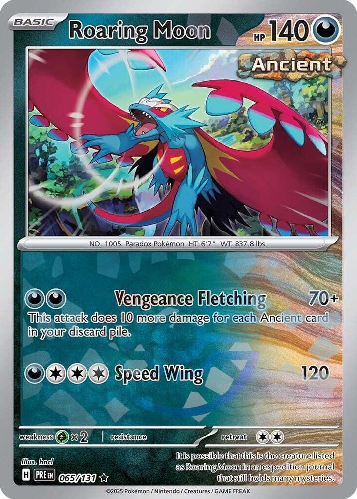 Roaring Moon - 065/131 (Poke Ball Pattern) - SV: Prismatic Evolutions (PRE) by SAFAQATI on MYNTED