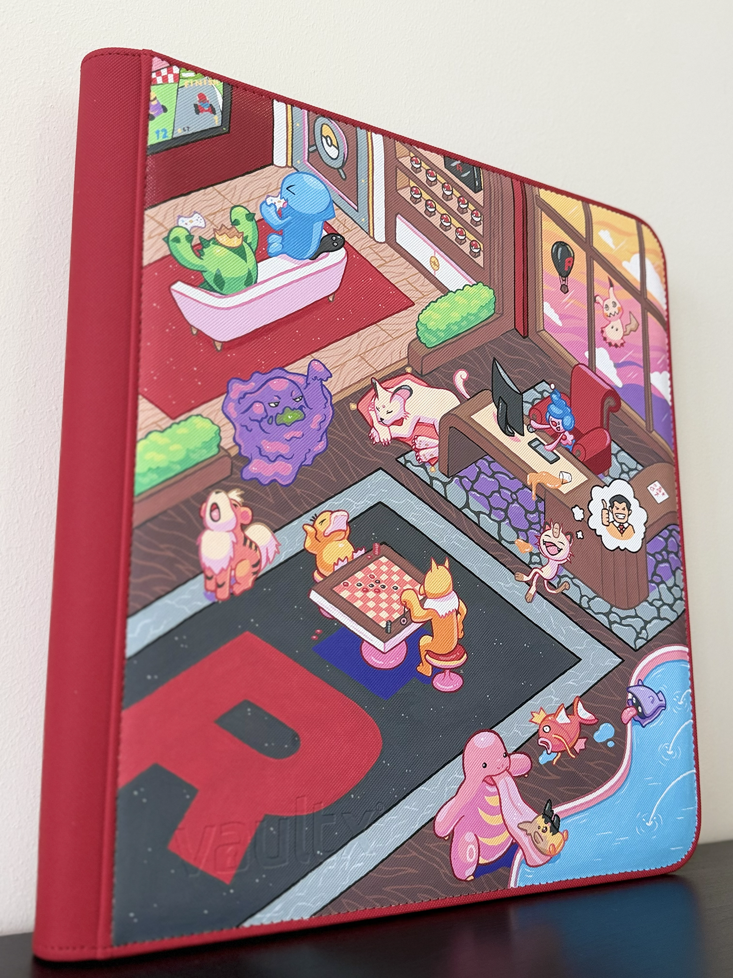Team Rocket's Hideout - VaultX binder - Handpainted