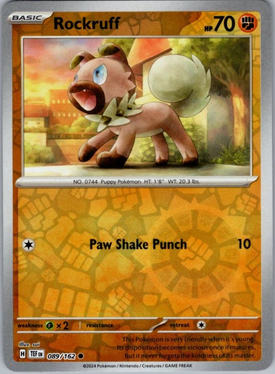Rockruff [Reverse Holo] 89 Pokemon Temporal Forces by Moe‘s Vault on MYNTED