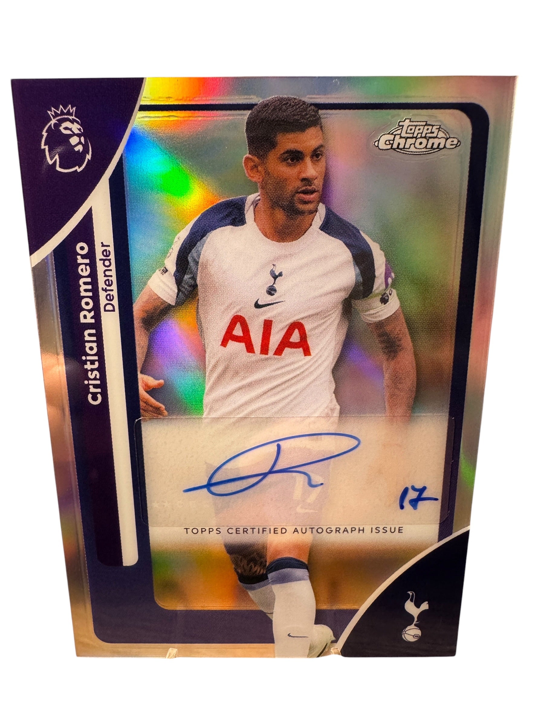 Cristian Romero - AUTO-  Spurs - Topps Chrome Premier League 2025/2026