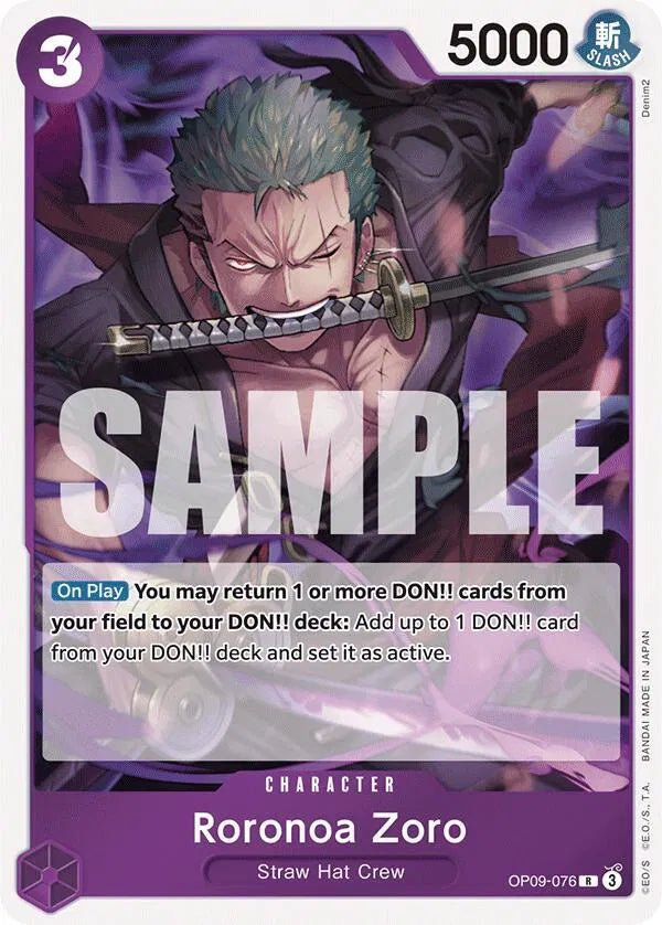 Roronoa Zoro (076) Emperors in the New World R OP09 - 076 by Schmutzfink TCG on MYNTED