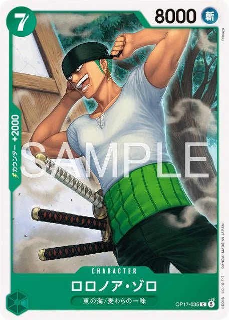 Roronoa Zoro OP17-035 One Piece Japanese World's Strongest Warriors by Moe‘s Vault on MYNTED