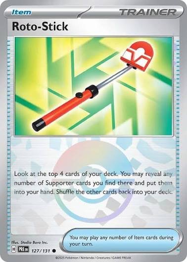 Roto - Stick (Poke Ball Pattern) 127/131 Holo Pokemon SV: Prismatic Evolutions NM by Coolectibles on MYNTED