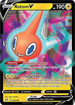 Rotom V Lost Origin 058/196 by ISB Collector on MYNTED