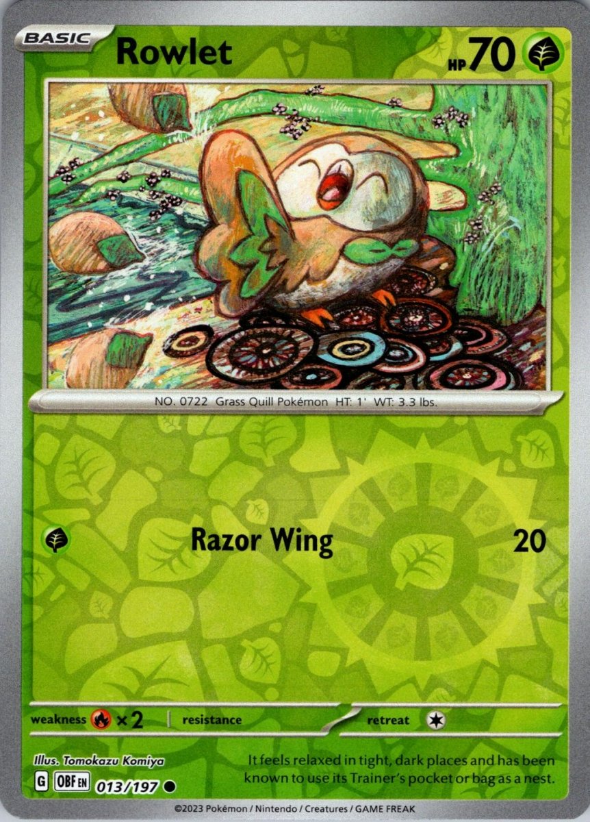 Rowlet [Reverse Holo] 13 Pokemon Obsidian Flames by Moe‘s Vault on MYNTED