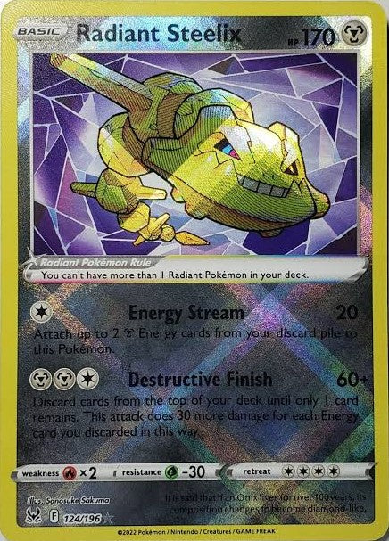 radiant steelix lost origin 124/196