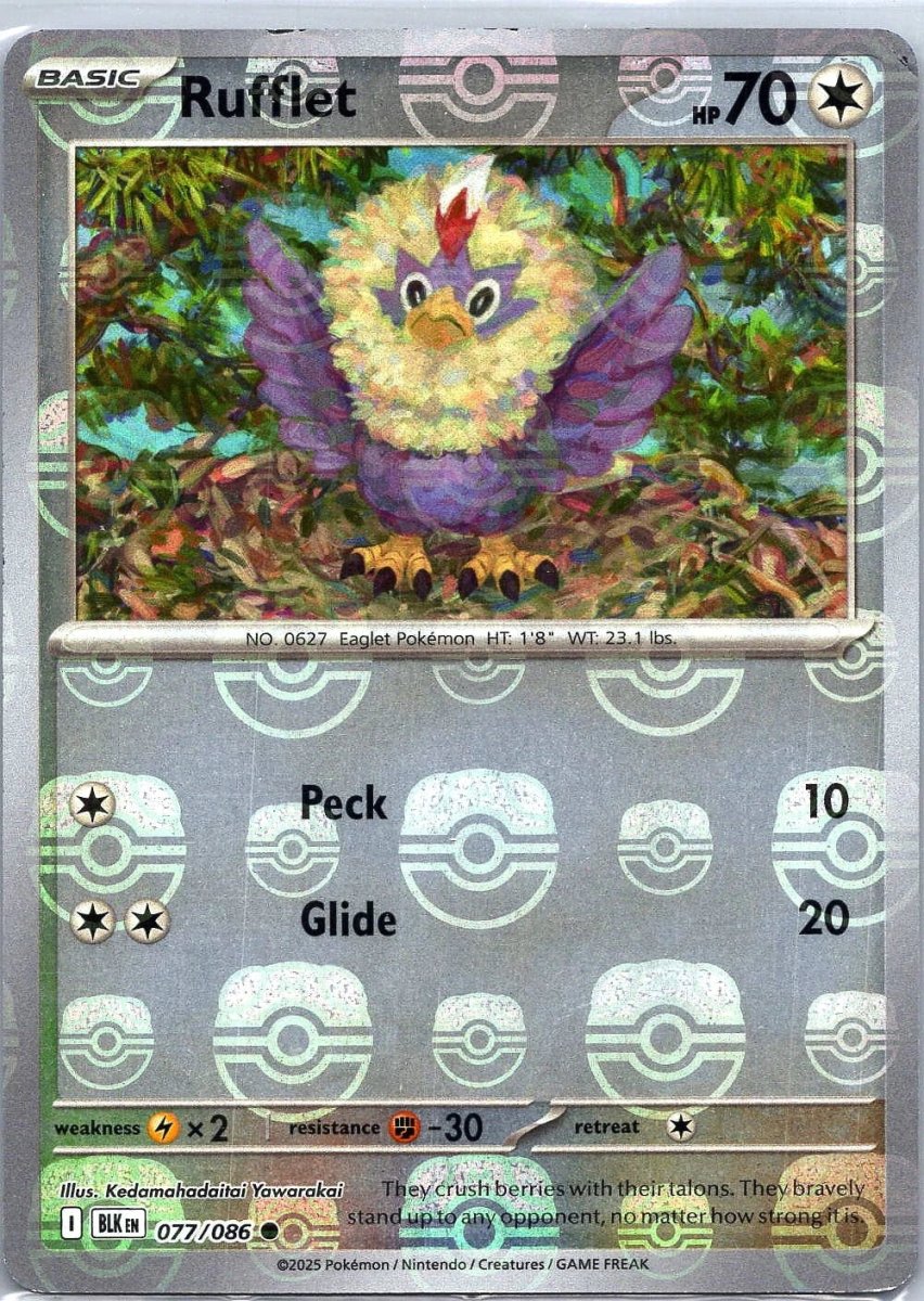 Rufflet - 077/086 (Master Ball Pattern) - SV: Black Bolt (BLK) by SAFAQATI on MYNTED