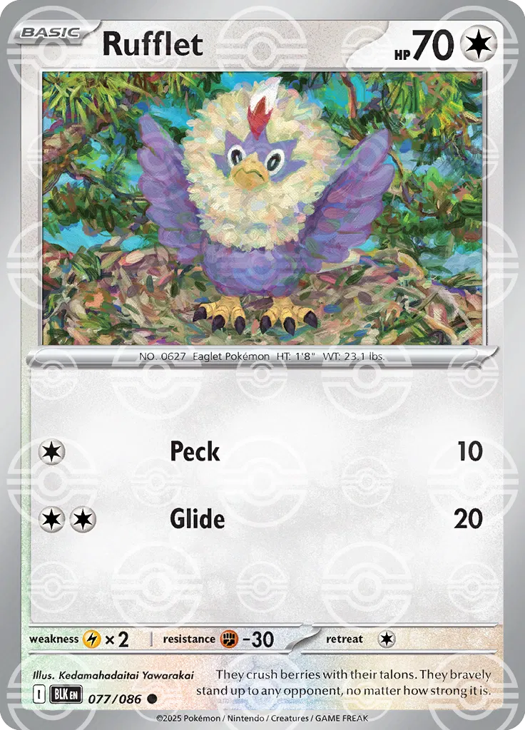 Rufflet - 077/086 - Pokeball Pattern