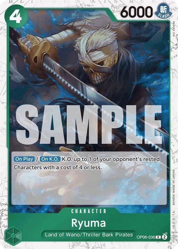 Ryuma (Jolly Roger Foil) Premium Booster R OP06 - 036 by Schmutzfink TCG on MYNTED
