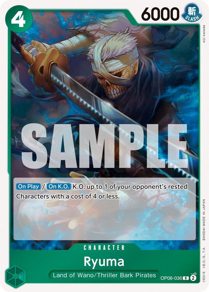 Ryuma (Reprint) Premium Booster R OP06 - 036 by Schmutzfink TCG on MYNTED