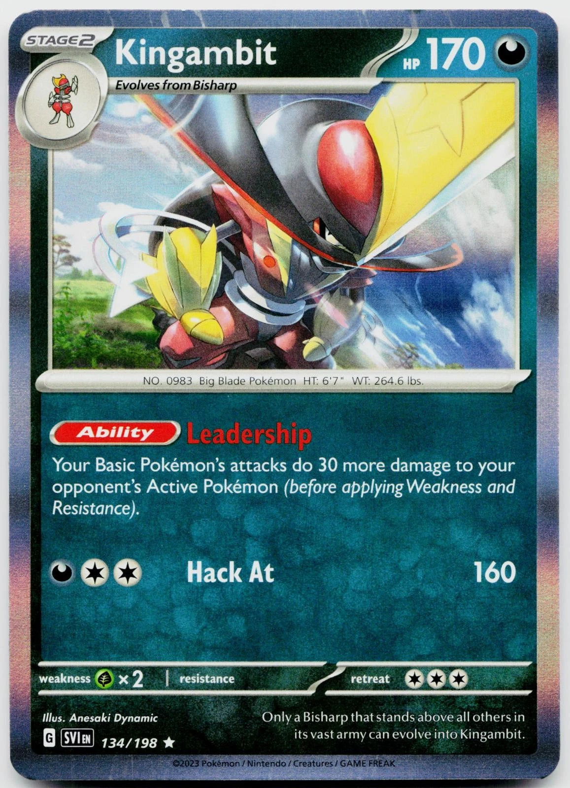 Kingambit [Holo] #134 Pokemon Scarlet & Violet
