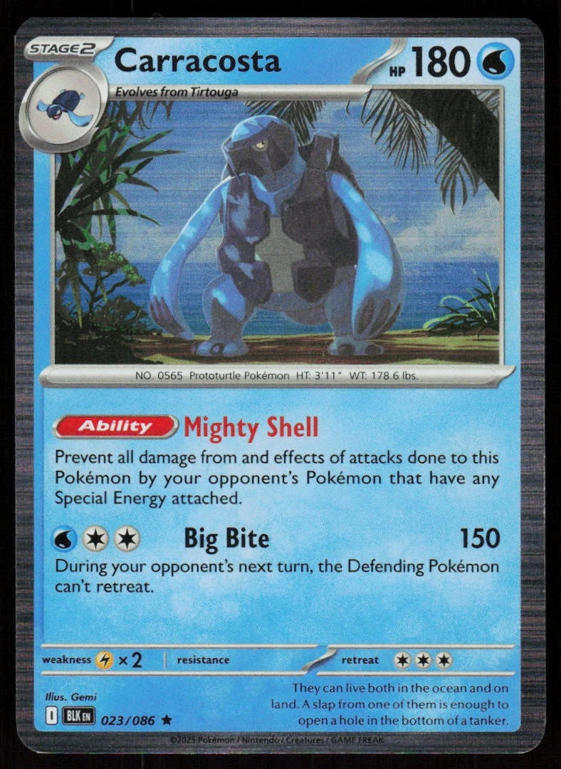 Carracosta 023/086 Holo Rare Black Bolt
