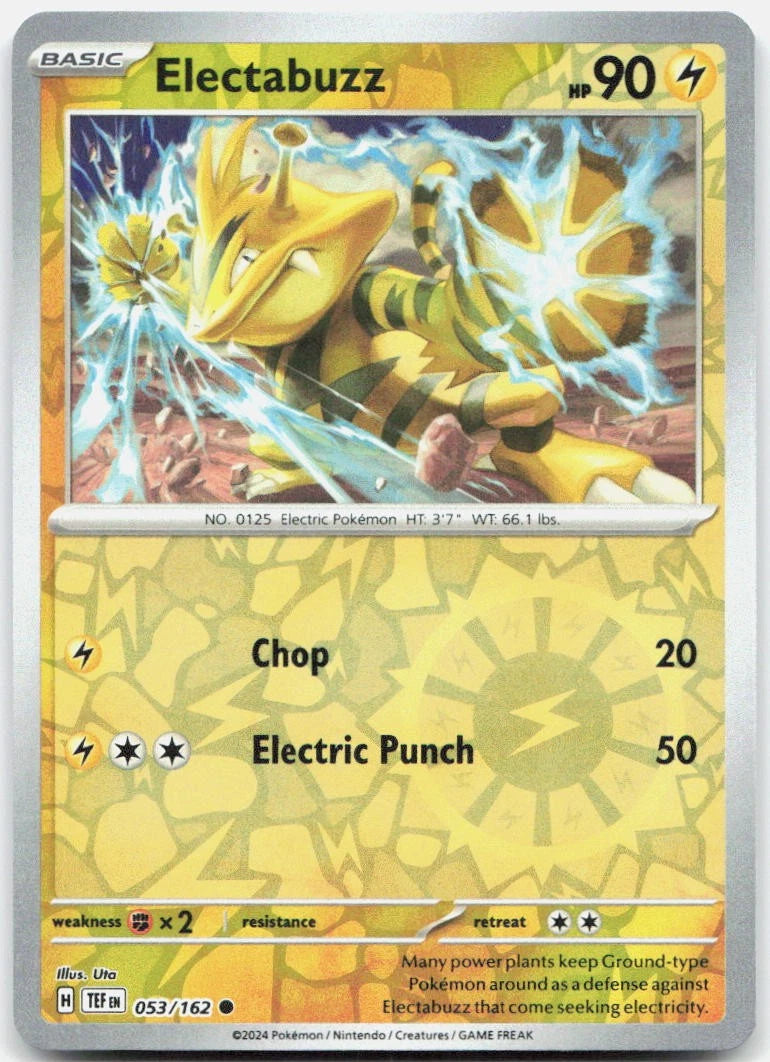 Electabuzz [Reverse Holo] #53 Pokemon Temporal Forces
