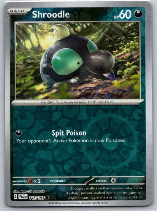 Shroodle [Reverse Holo] #145 Pokemon Paldea Evolved