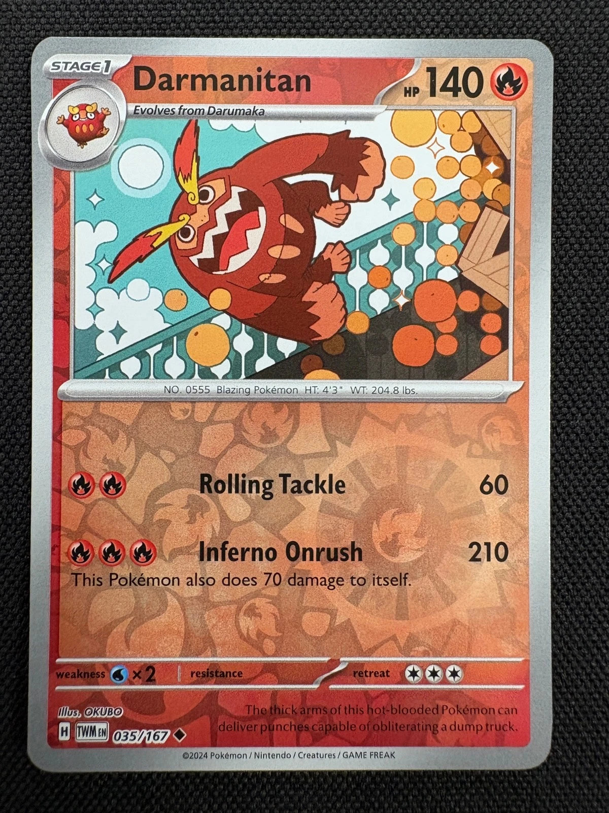 Darmanitan [Reverse Holo] #35 Pokemon Twilight Masquerade