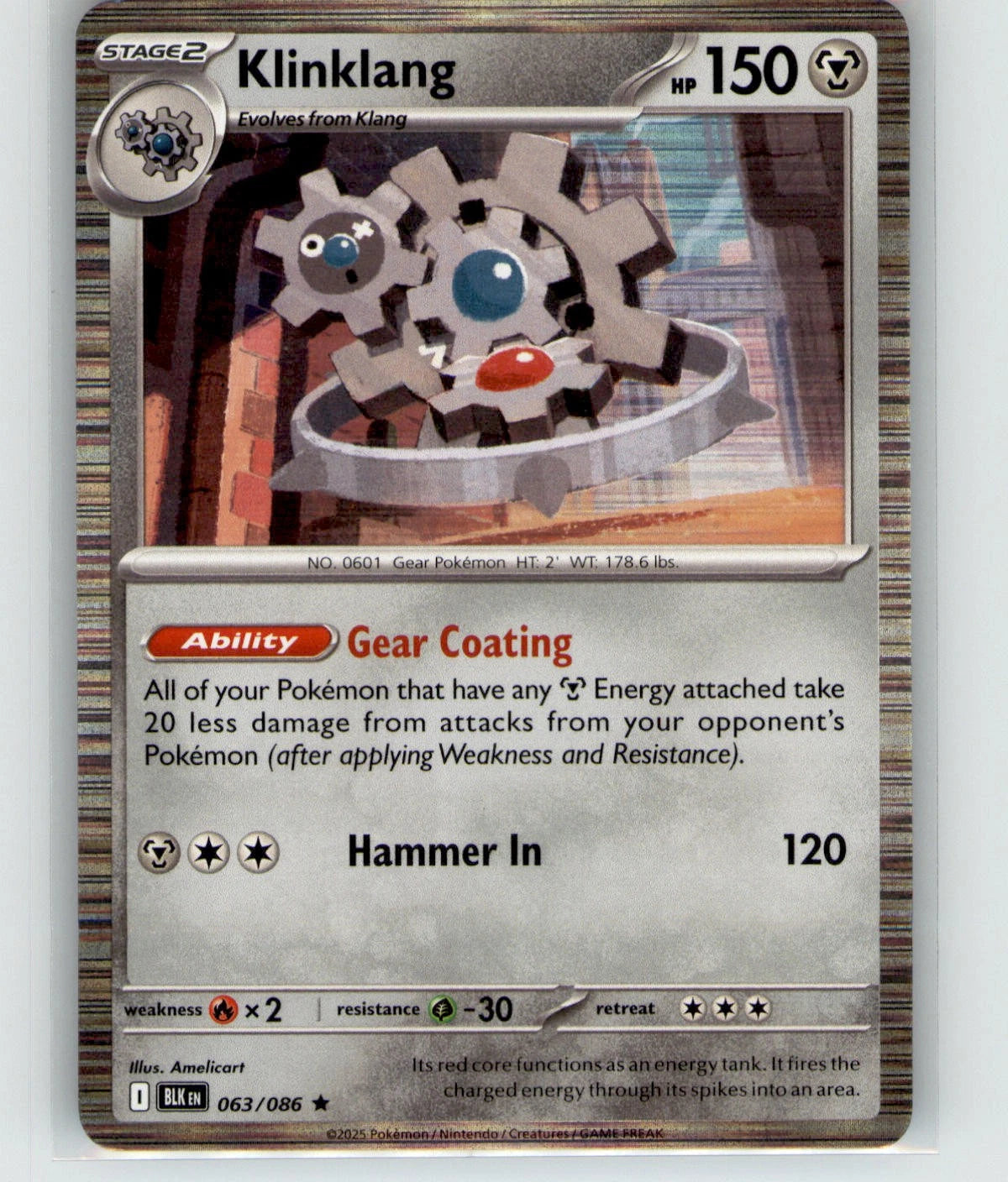 Klinklang 063/086 Holo Rare Black Bolt