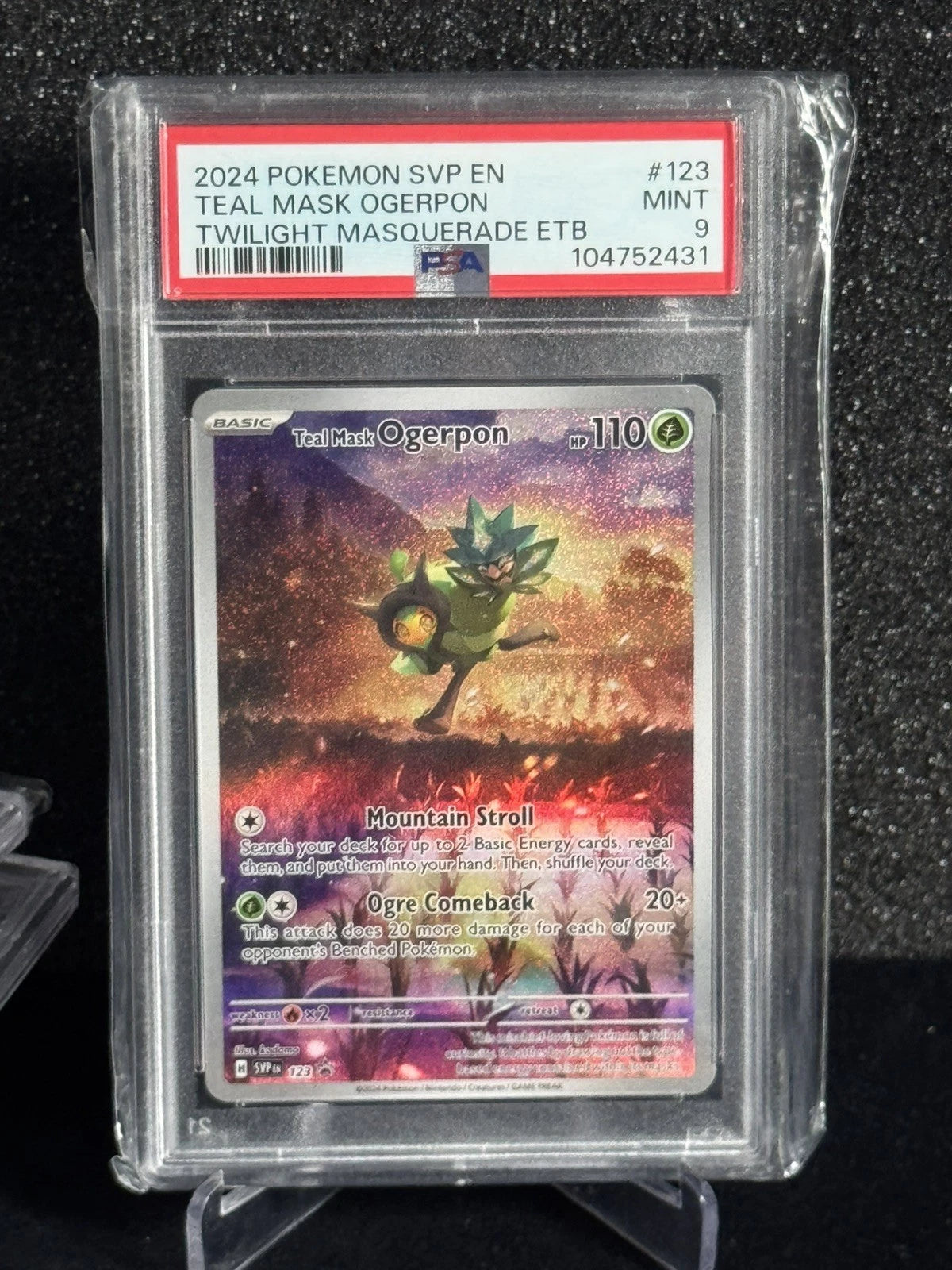 Promo Teal Mask Ogerpon 123 Holo SV: Scarlet & Violet PSA 9