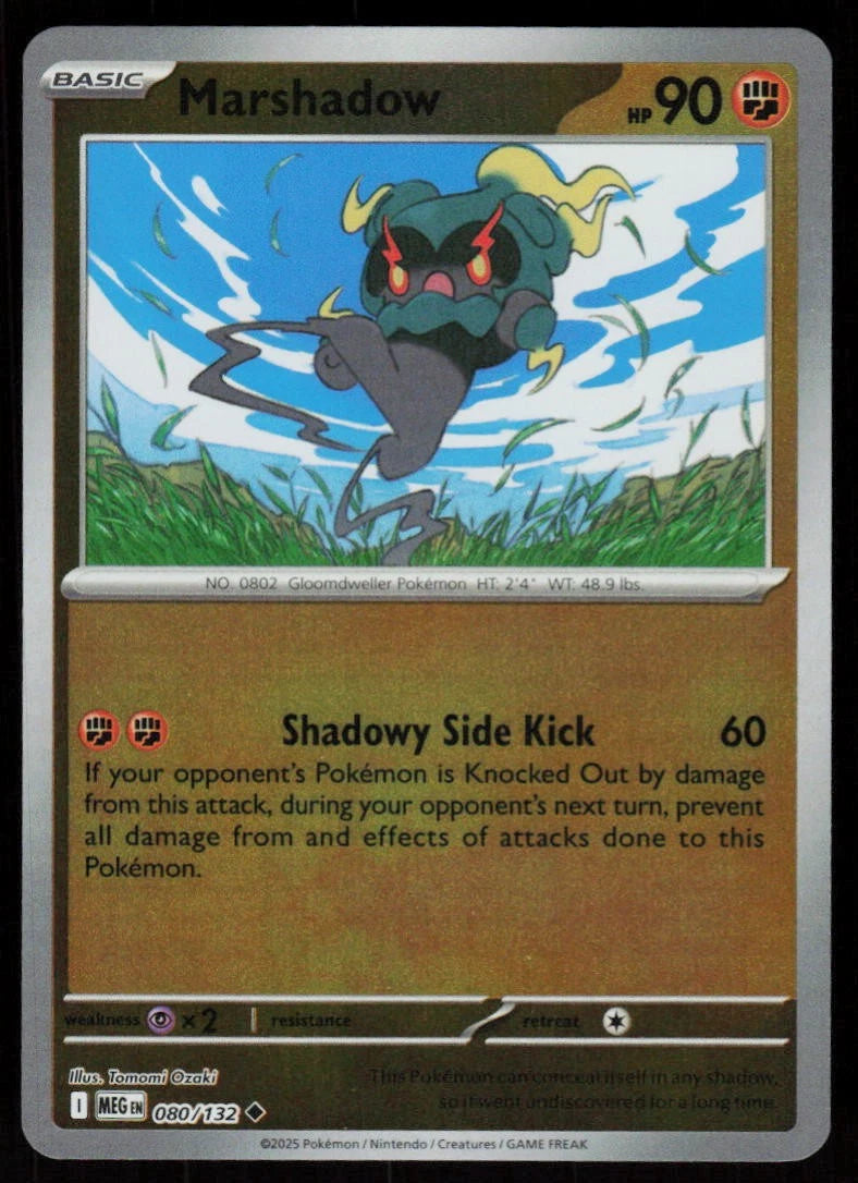 Marshadow 080/132 Uncommon Mega Evolution Pokemon Reverse Holo