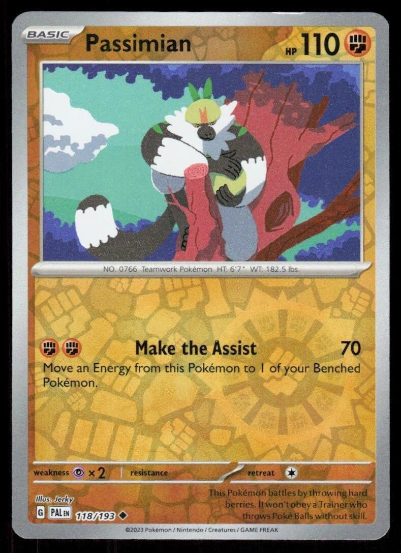 Pokemon - Passimian 118/193 - Reverse Holo - Paldea Evolved