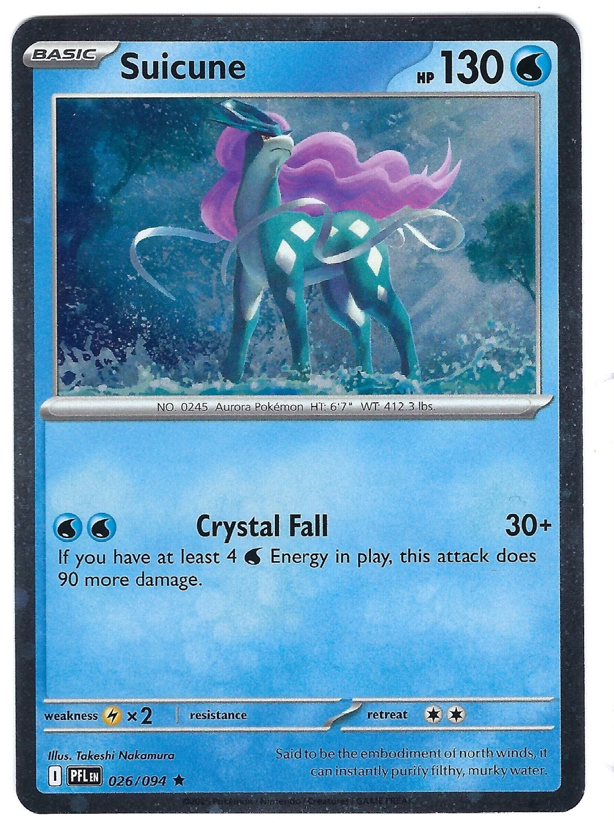 Suicune 026/094 Phantasmal Flames HOLO