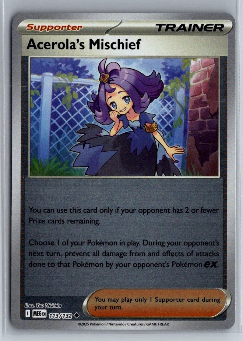 Acerola's Mischief [Reverse Holo] #113 Pokemon Mega Evolution