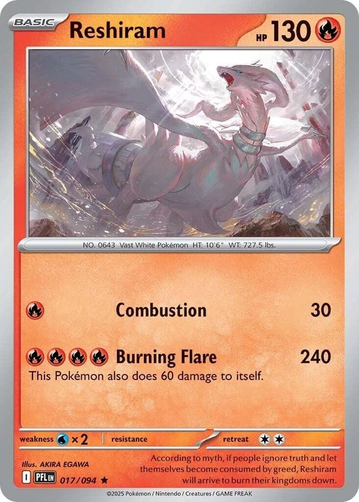 Reshiram - [PFL - 017/094] - Holofoil - Rare