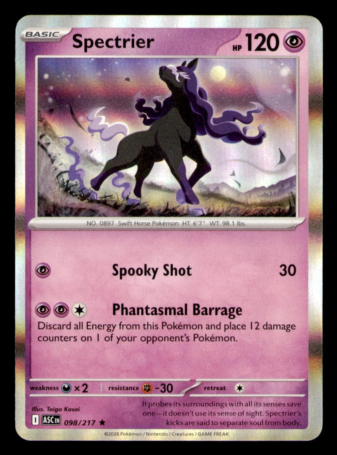 Spectrier 098/217 R Ascended Heroes Pokemon Holo