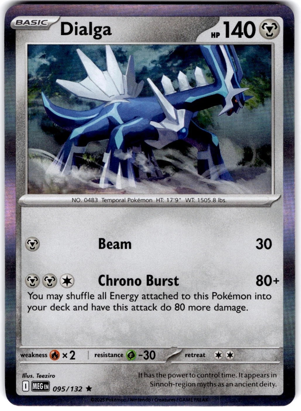 Pokemon Dialga Mega Evolution 95/132 Normal Holo
