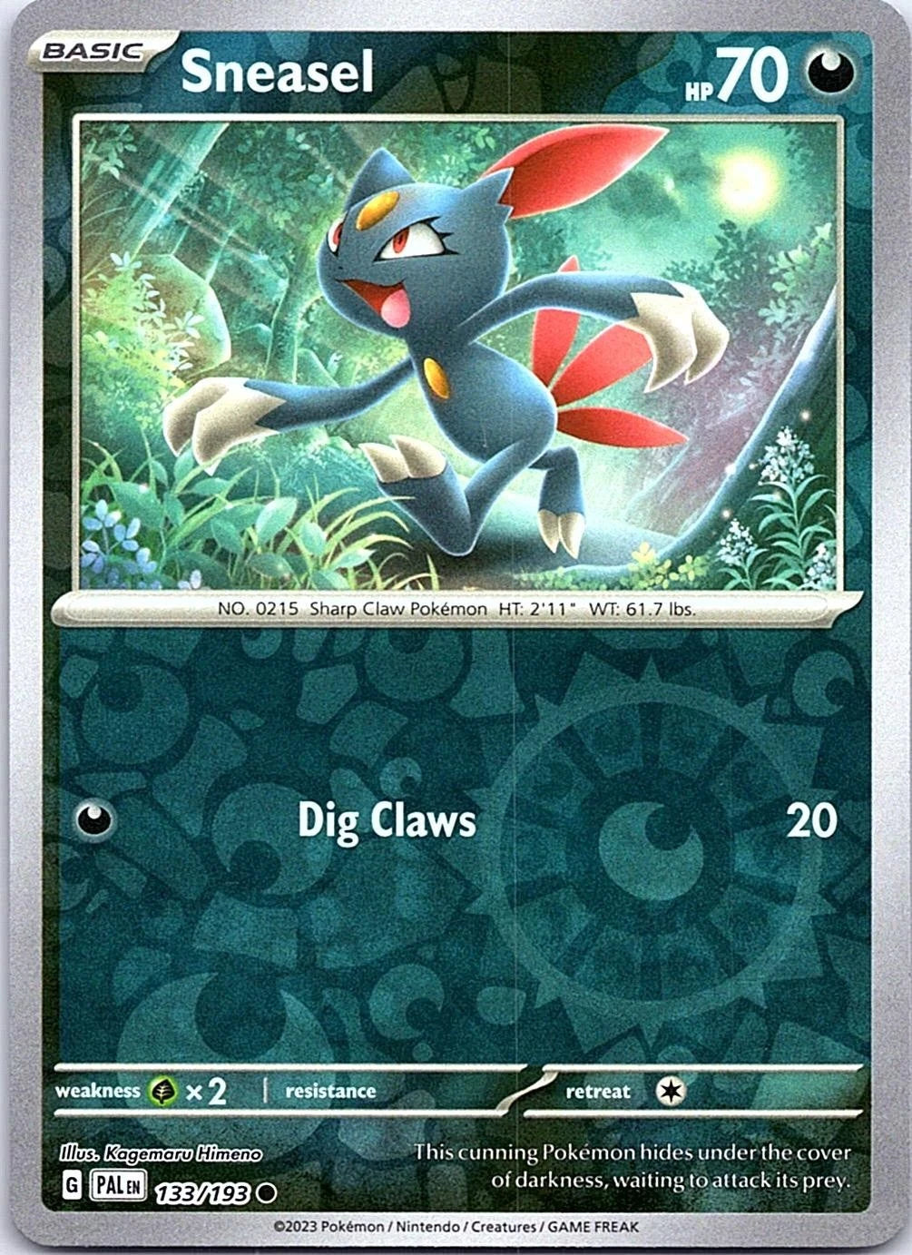 Sneasel [Reverse Holo] #133 Pokemon Paldea Evolved