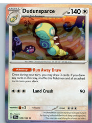 Dudunsparce 129/162 Rare Temporal Forces Pokemon Holo