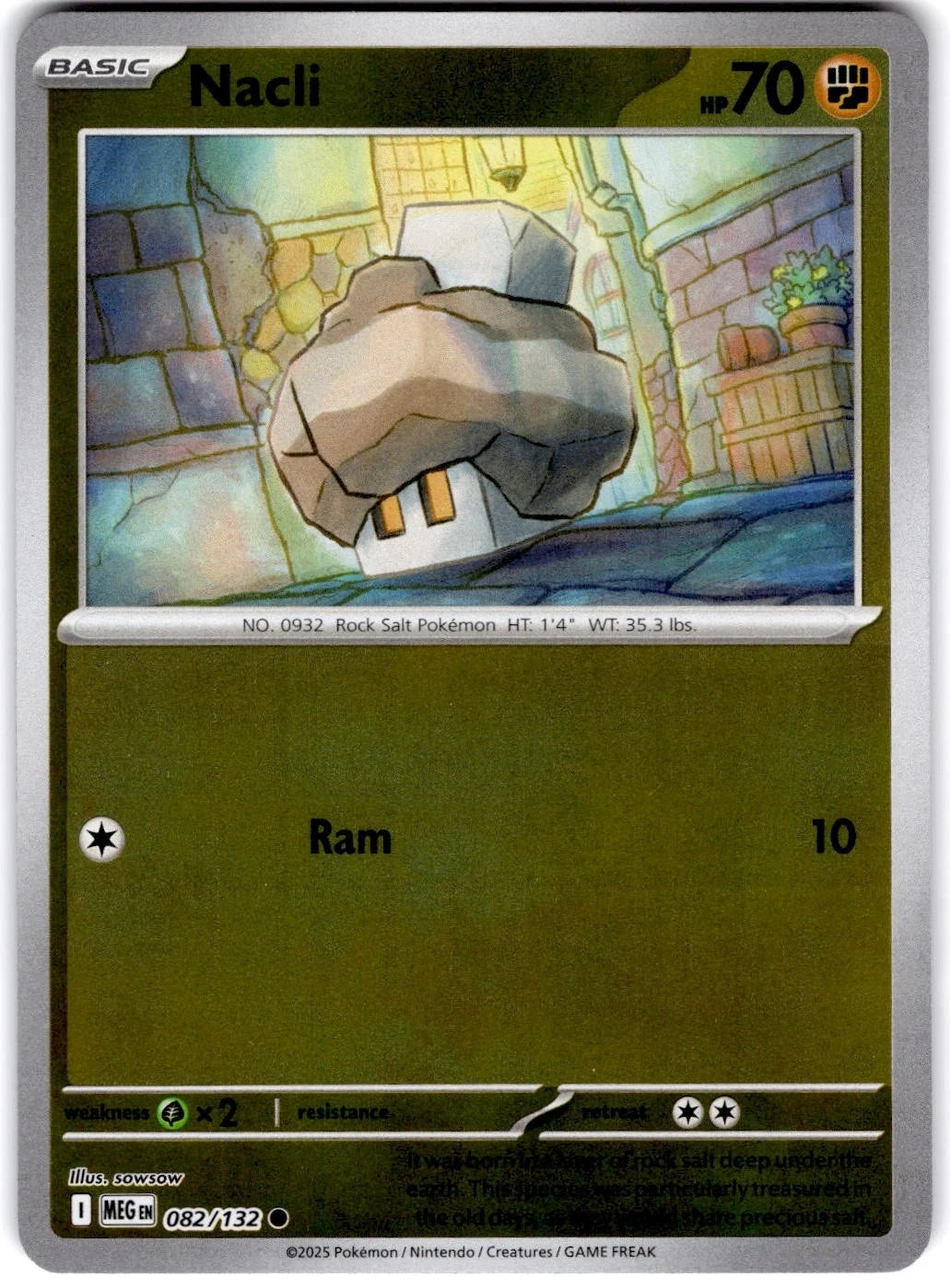 Nacli [Reverse Holo] #82 Pokemon Mega Evolution