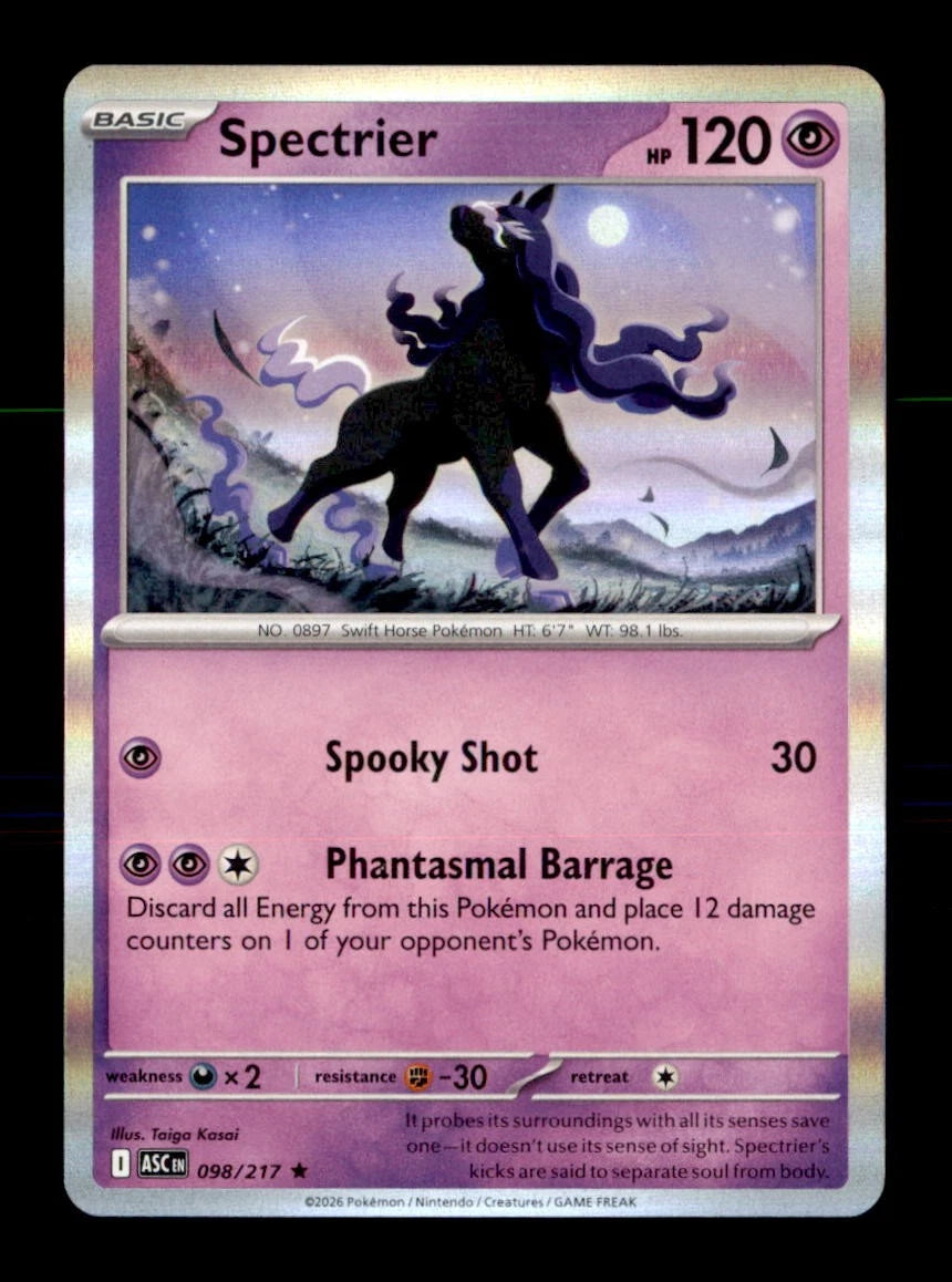Spectrier 098/217 Rare Ascended Heroes Pokemon Holo