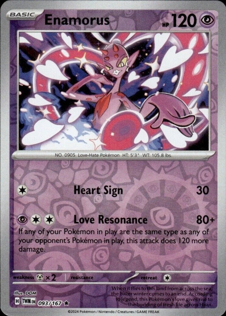Enamorus [Reverse Holo] #93 Pokemon Twilight Masquerade