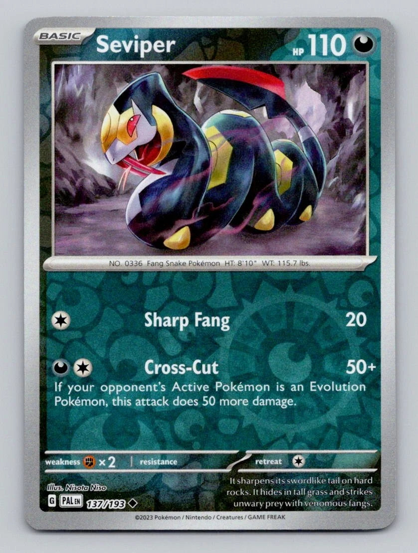Seviper [Reverse Holo] #137 Pokemon Paldea Evolved
