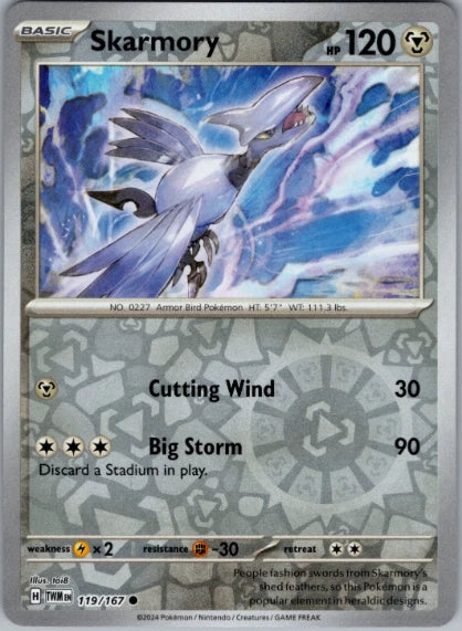 Skarmory [Reverse Holo] #119 Pokemon Twilight Masquerade