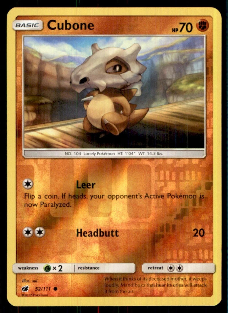 Cubone Crimson Invasion Common 52/111 HOLO