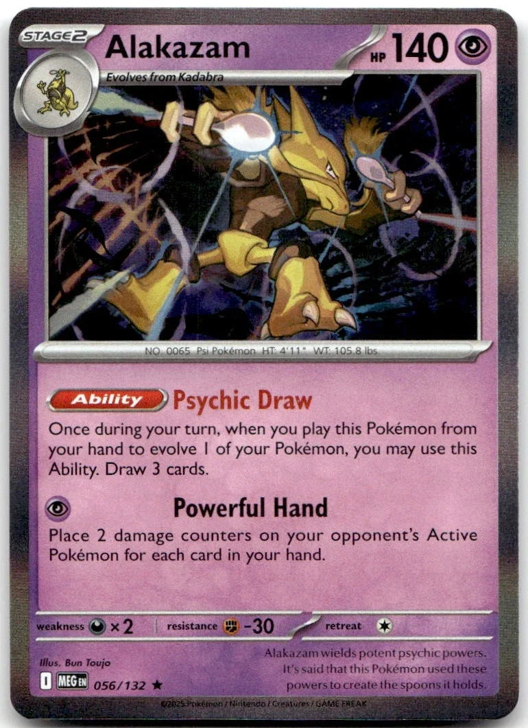 Alakazam 056/132 Holofoil Mega Evolution Pokemon