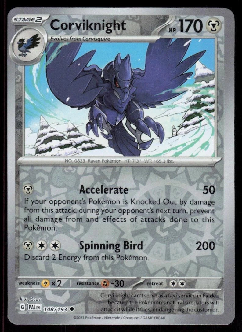 Corviknight [Reverse Holo] #148 Pokemon Paldea Evolved