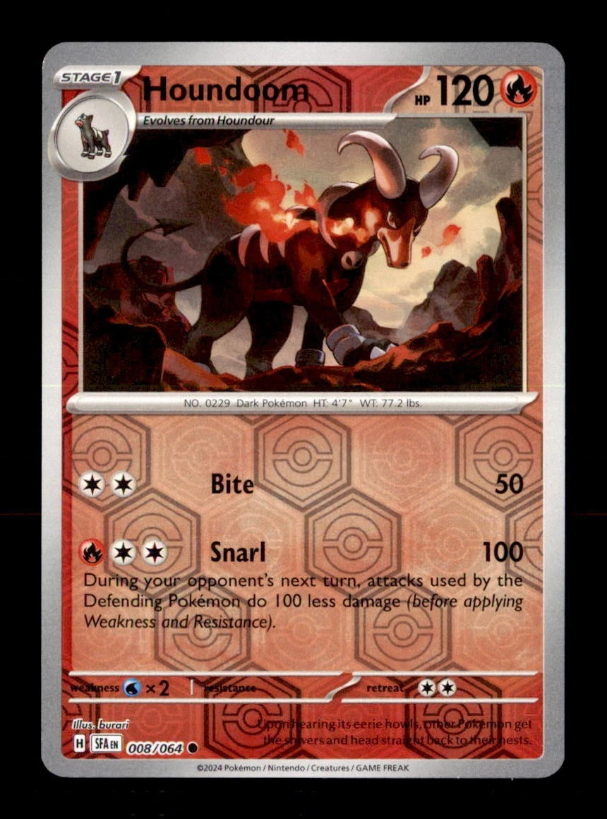 Houndoom [Reverse Holo] #8 Pokemon Shrouded Fable