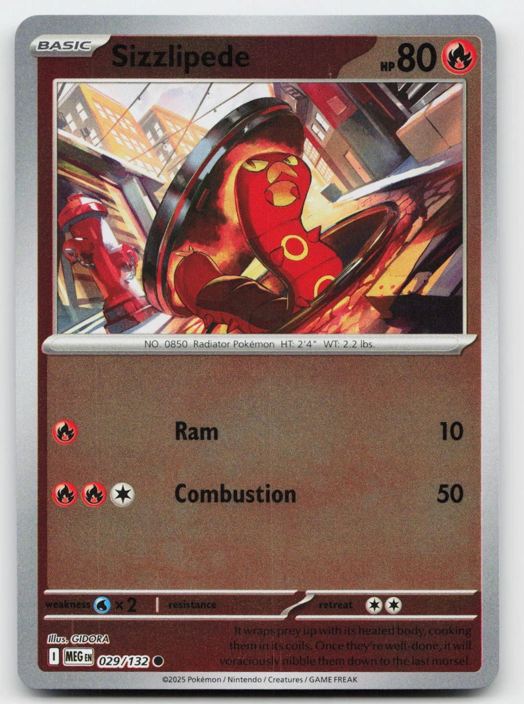 Sizzlipede [Reverse Holo] #29 Pokemon Mega Evolution