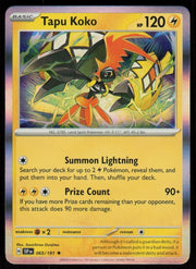 Tapu Koko 065/191 Rare Surging Sparks Pokemon Holo