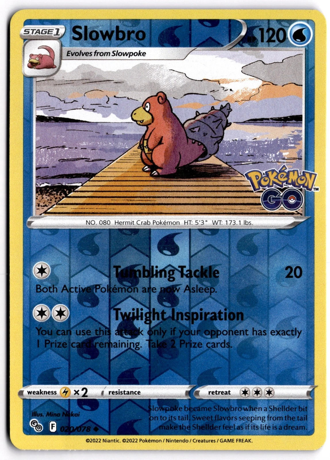 Slowbro Pokemon Go Uncommon 020/078