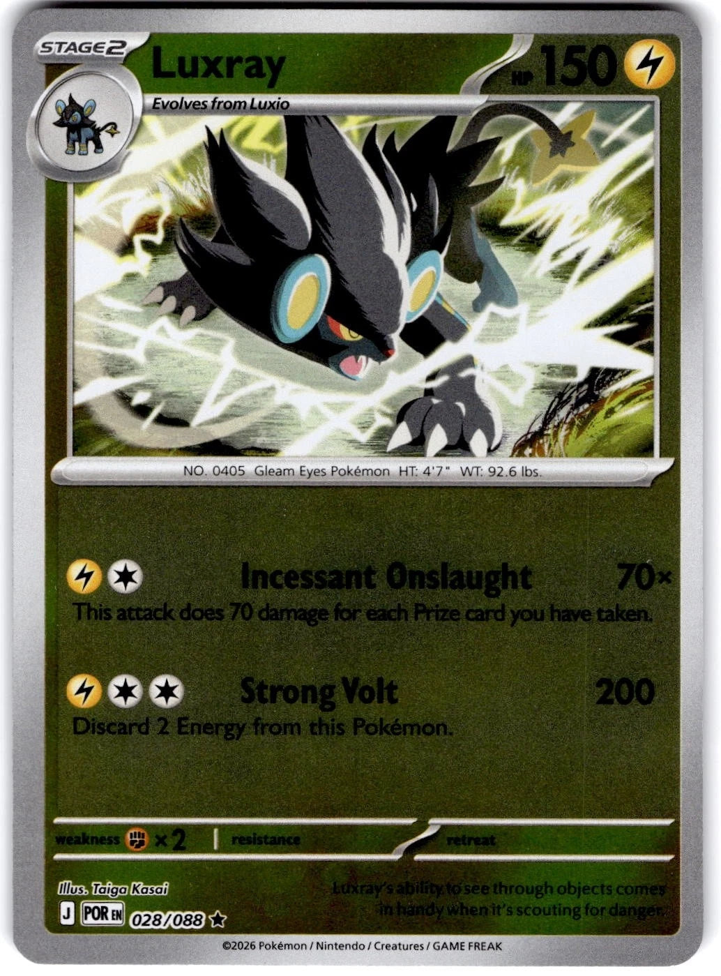 Luxray [Reverse Holo] #28 Pokemon Perfect Order