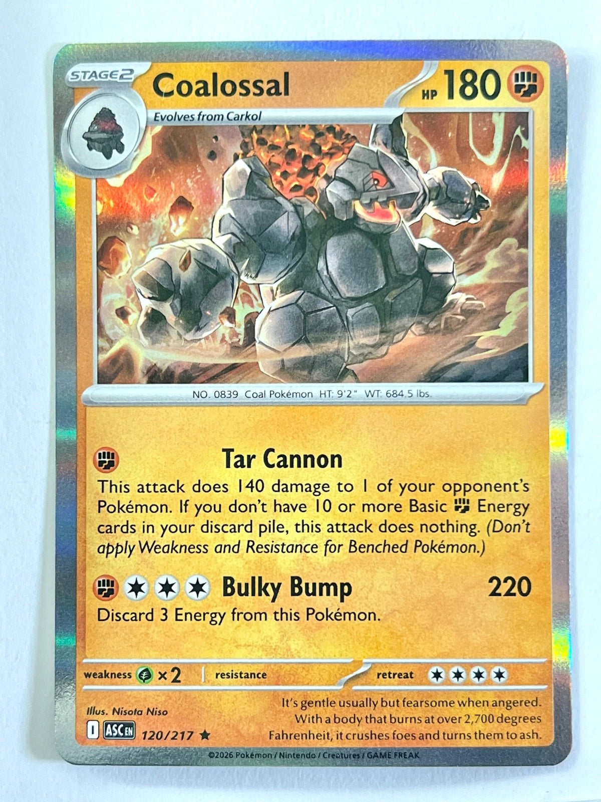 Coalossal 120/217 Holo Rare Ascended Heroes
